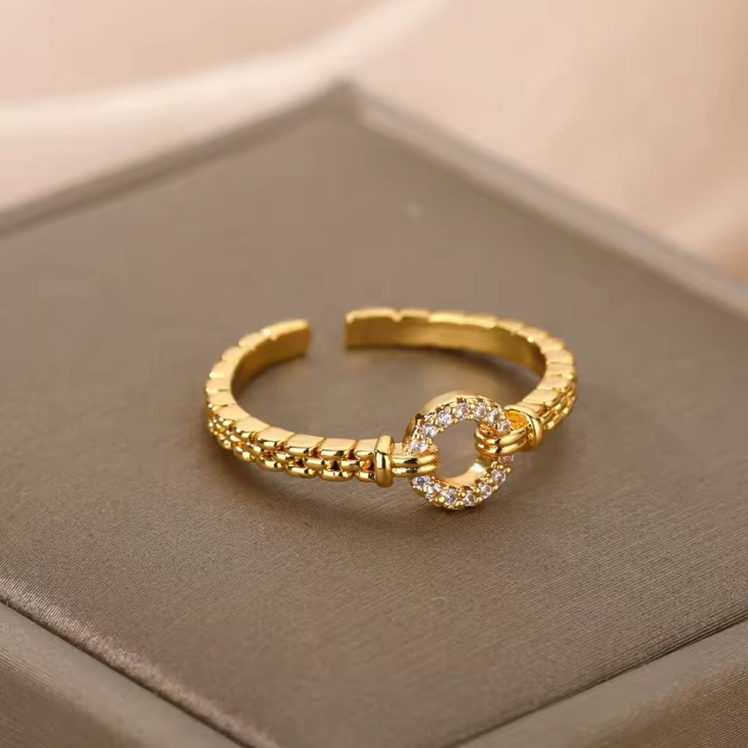 Anello aperto regolabile in oro