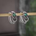 Vintage Style Green Cubic Zircon Earrings