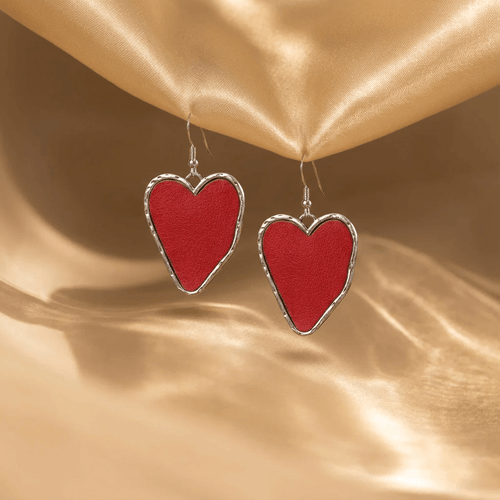 Bohemian Heart Shaped Drop Pendant Earrings