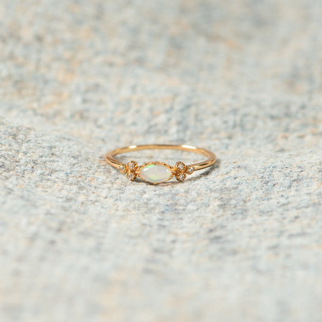 Purest Love Matching Oval Cut Opal Mother & Daughter Ring