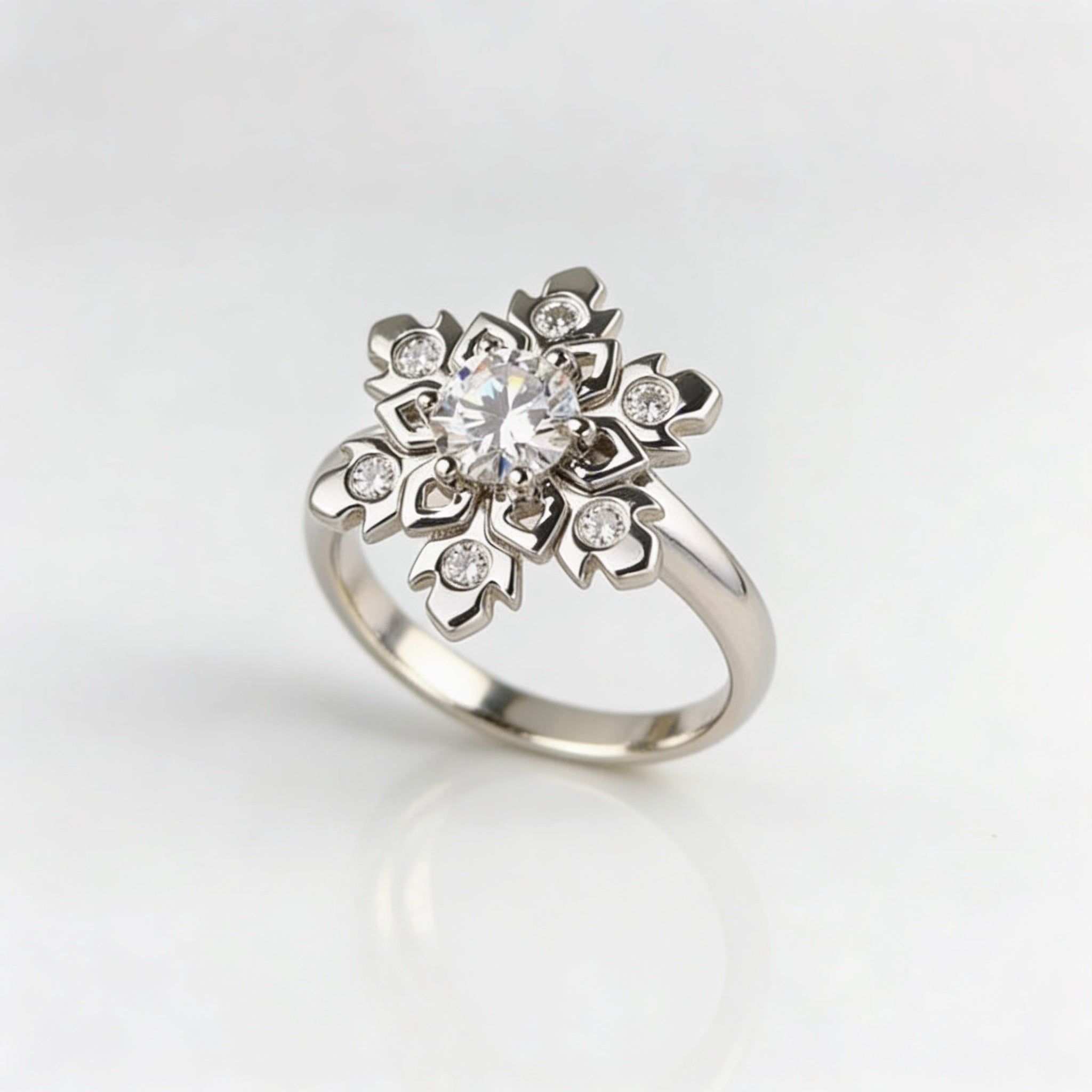 Elegant Minimalist Micro Paved Round Zirconia Ring