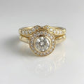Elegant Vintage Gold & Zirconia Ring Set