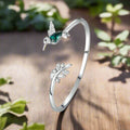 Verstellbarer Kolibri-Ring mit Strass-Diamant