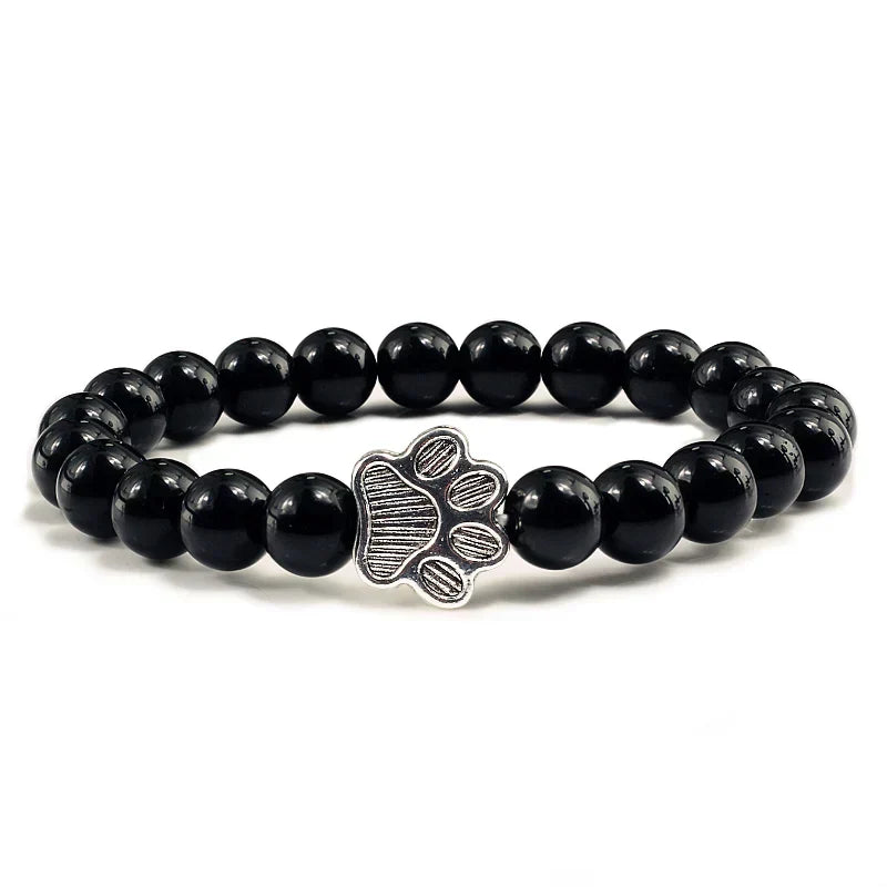 Bracelet with beaded paws