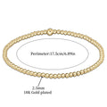 Chic 18K Gold Turquoise Beaded Bracelet