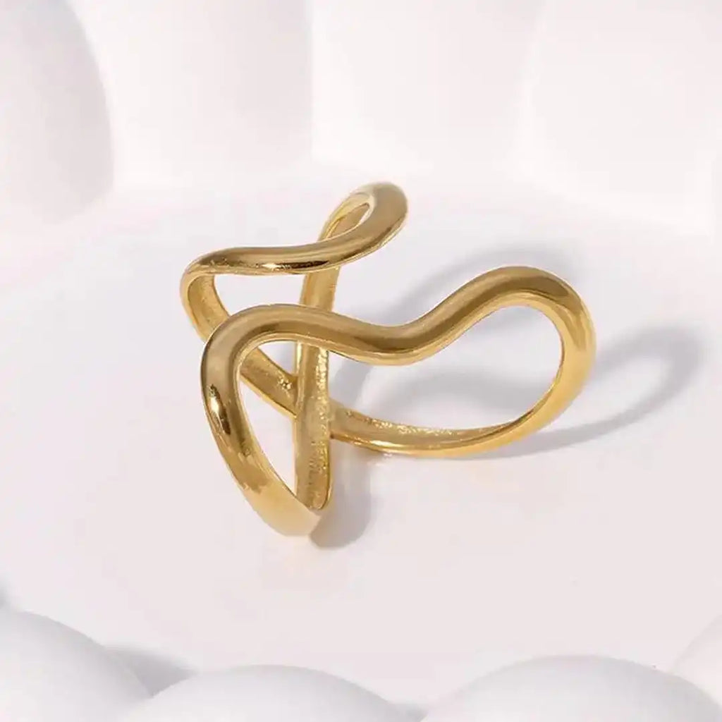 Bague enchantée dorée réglable