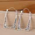 Vintage Boho Design&nbsp;U-Shape Floral Earrings