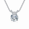 925 Sterling Hopea Elegantti Solitaire Moissanite Kaulakoru Hopeaketjulla: Ajaton Kauneus Kohtaa Modernin Eleganssin