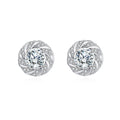 925 Sterlingsølv Elegante Blomster Moissanite Ørepynt: Luksuriøs Smykkegave