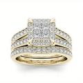 Elegant Vintage Stackable Zirconia Bridal Ring