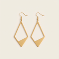 Gold-Plated Geometric Stainless Steel Pendant Earrings