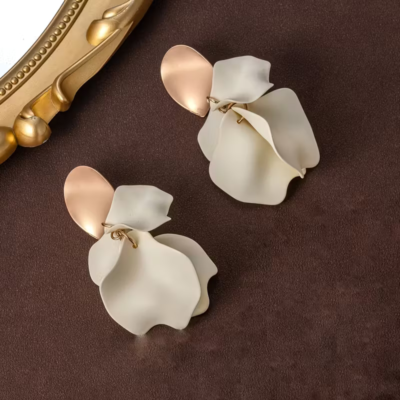 Boucles d’oreilles florales abstraites