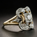 Elegant Vintage Zirconia Gold Ring