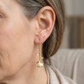 Flower Dangle Vintage Rose Gold Earrings
