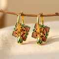 High-End Enamel Painted Clip-On Earrings