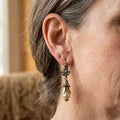 Retro Flower Imitation Pearl Earrings