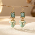 Pair Retro Bead Clip-On Earrings