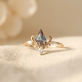 Victorian Crown Gold Sterling Silver Ring