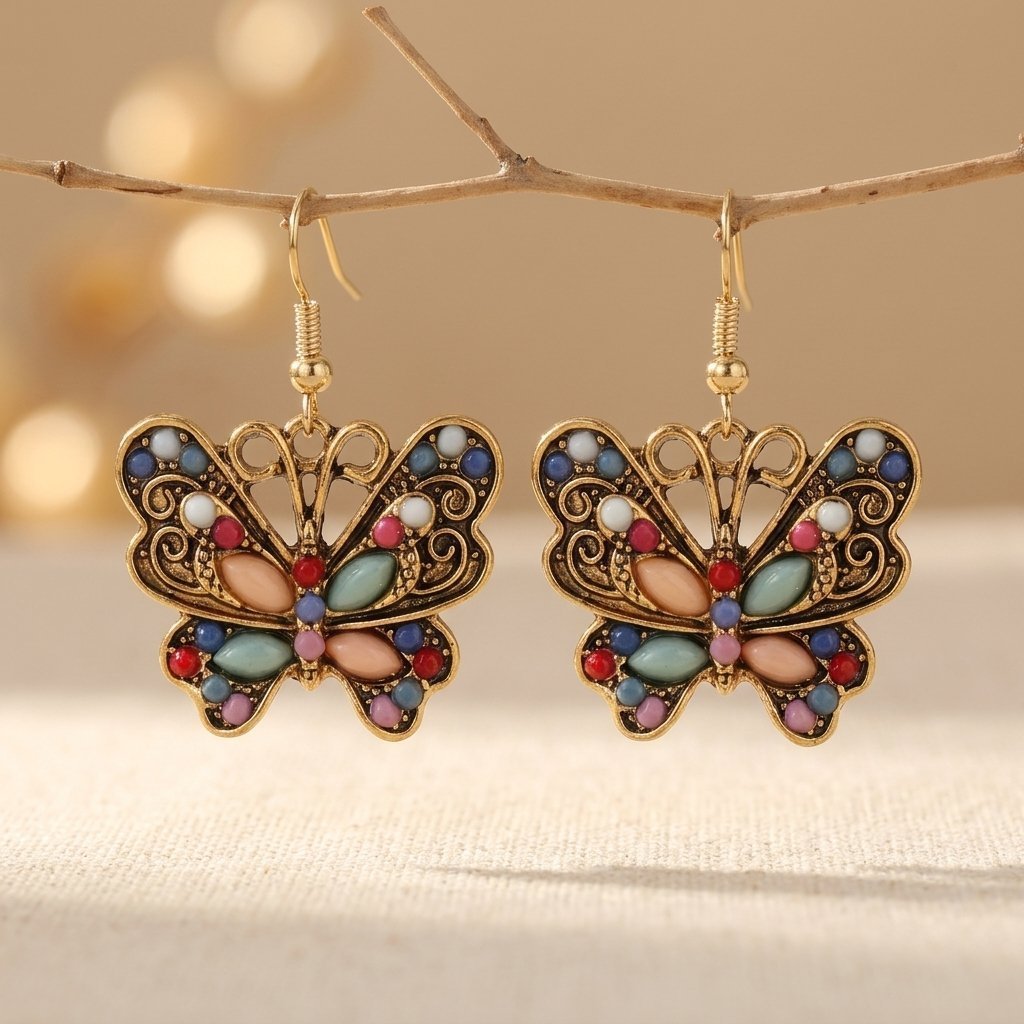 Antique Golden Bohemian Earrings