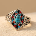 Bohemian Turquoise Horse Eye Ring European American Style Ring