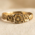 Vintage Floral Leaf Ring