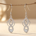 Celtic Knot Earrings 925 Sterling Silver Infinity Dangle Drop Earrings